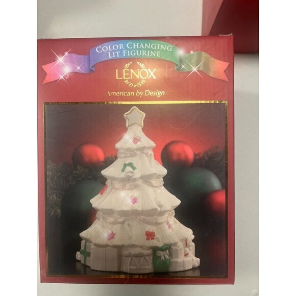 Lenox Color Changing Lit Christmas Tree Figurine 5in NWB - Picture 1 of 4
